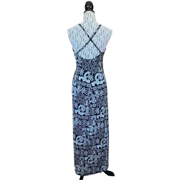 Cosabella Printed Surplice Wrap Maxi Dress Black Size M - Picture 2 of 12